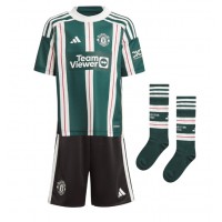 Camiseta Manchester United Bruno Fernandes #8 Segunda Equipación Replica 2023-24 para niños mangas cortas (+ Pantalones cortos)
